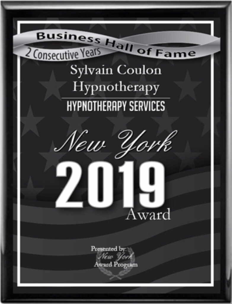 Sylvain Coulon Hypnotherapy New York 2019 Awards